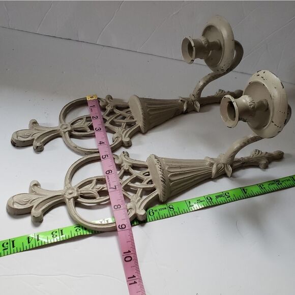 Heavy Metal Candle Sconces (2) - Picture 8 of 9